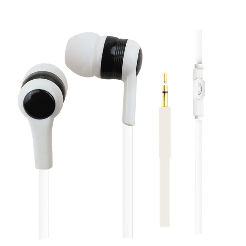電子產(chǎn)品手機耳機塑料有線耳機入耳式帶麥耳機通用型手機耳塞批發(fā)